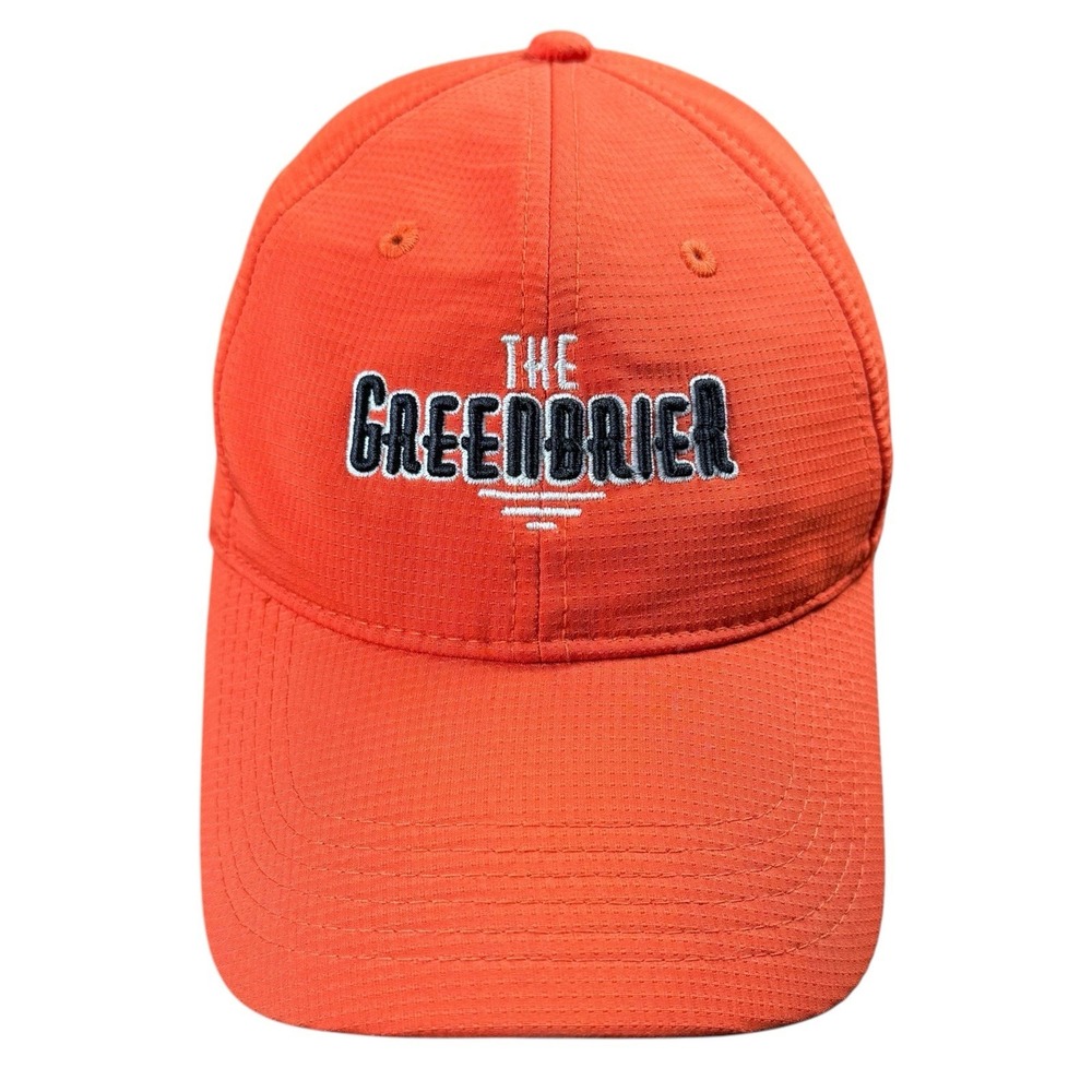 Greenbrier Gunderson‎ Orange Golf Hat Cap Adjustable StrapBack B18G